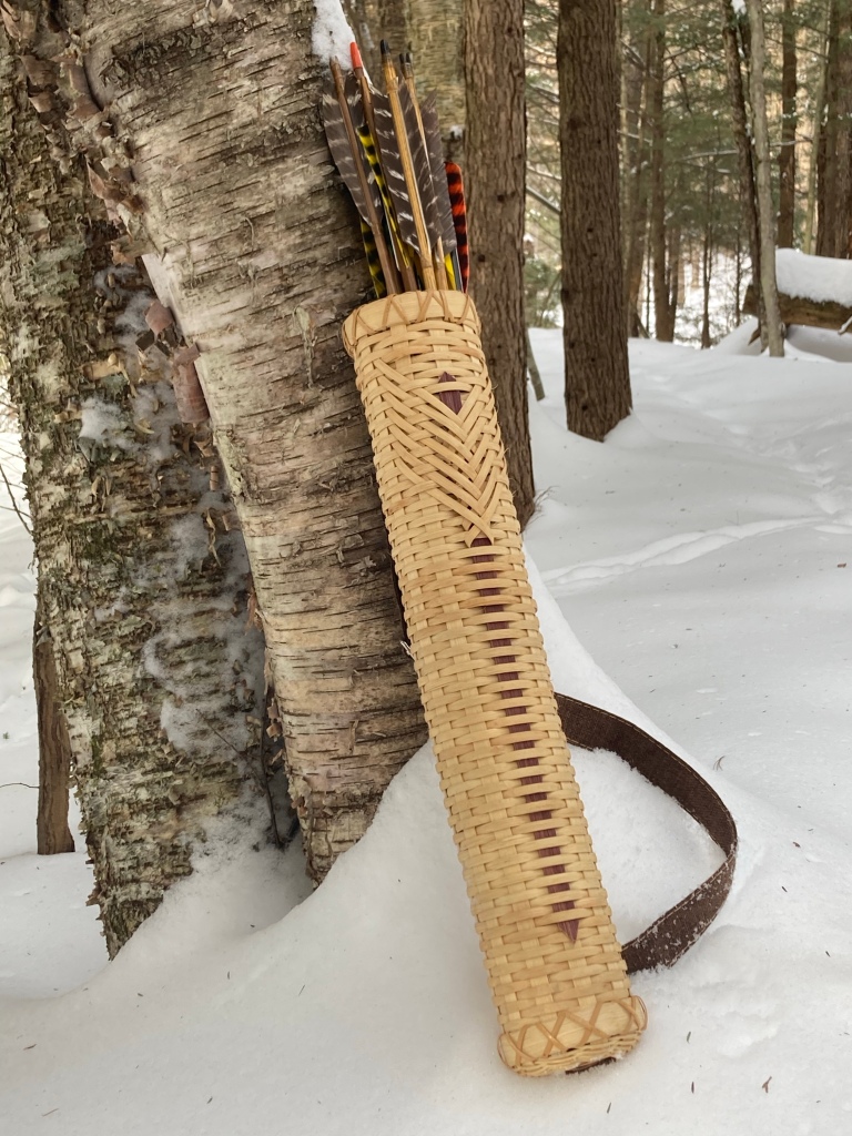 “The Feathered Arrow” Woven Back Quiver, Handmade by Virginia Perry-Unger